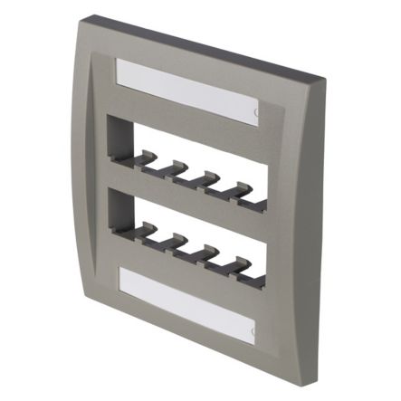 Panduit CFPE10IG-2GY | Faceplate, 10 Port, Double Gang, Executive, International Gray