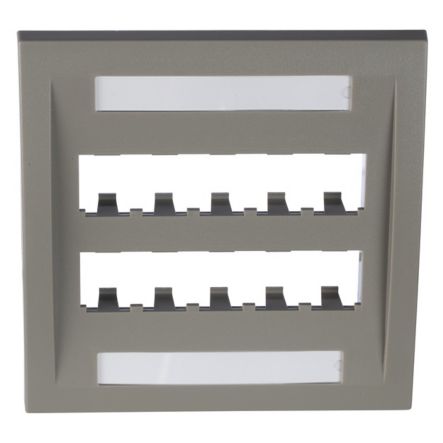 Panduit CFPE10IG-2GY | Faceplate, 10 Port, Double Gang, Executive, International Gray