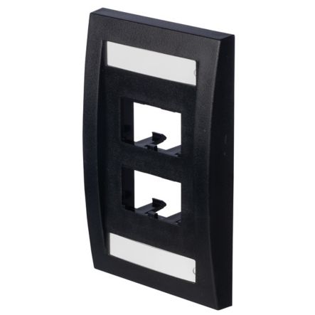 Panduit CFPE4BLY | Faceplate, 4 Port, Single Gang, Executive,Black