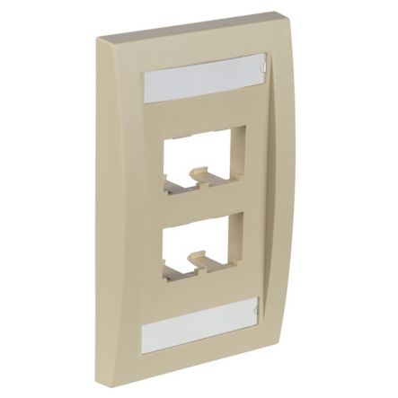 Panduit CFPE4EIY | Faceplate, 4 Port, Single Gang, Executive,Electric Ivory