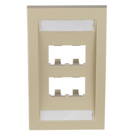 Panduit CFPE4EIY | Faceplate, 4 Port, Single Gang, Executive,Electric Ivory