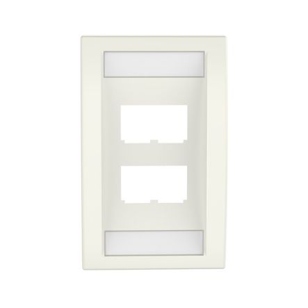 Panduit CFPE4IWY | Faceplate, 4 Port, Single Gang, Executive, Off White