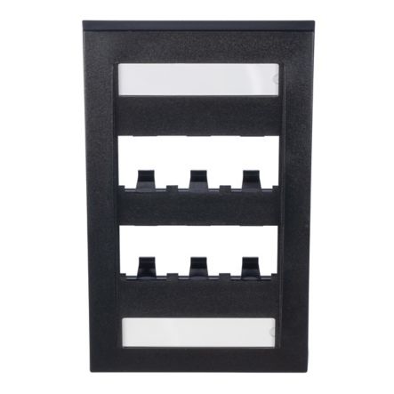 Panduit CFPE6BLY | Mini-Com, Executive, Faceplate, 6 port, Black