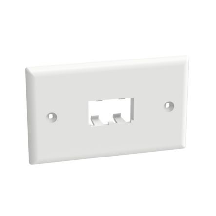 Panduit CFPH2WH | Faceplate, 2 Port, Single Gang, Horizontal, White