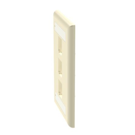 Panduit CFPL3EIY | Faceplate, 3 Port, Single Gang, Classic, Electric Ivory