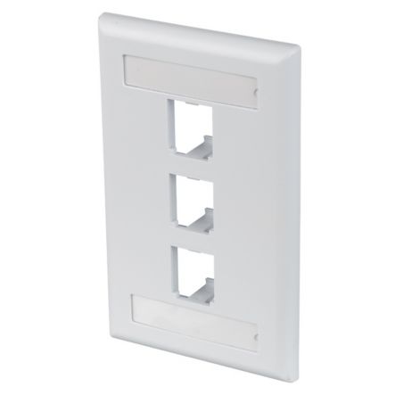 Panduit CFPL3WHY | Faceplate, 3 Port, Single Gang, Classic, White