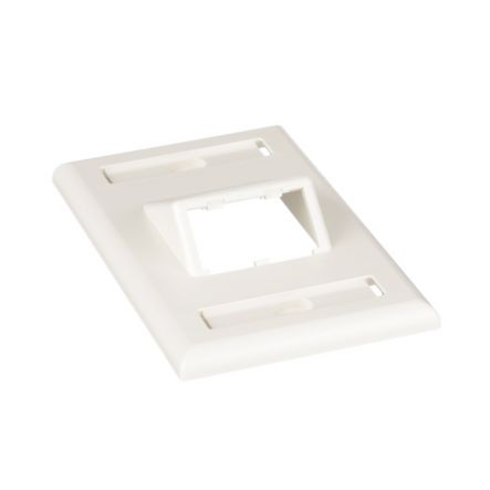 Panduit CFPSL2IWY | Faceplate, 2 Port, Classic, Sloped, Off White