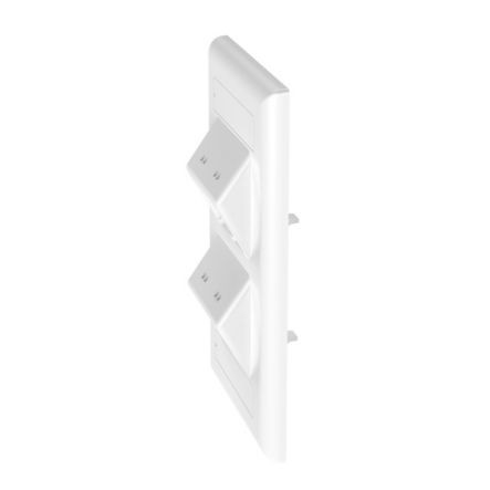 Panduit CFPSL4WHY | Mini-Com, Classic, Sloped,Faceplate, 4 Port, White