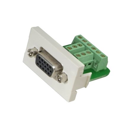 Panduit CHD15HDSCWHY 1/3 Insert, 15-Pin DB Connector Mounted Circuit Board Term on Site, White