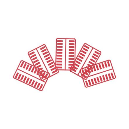 Panduit CIDRD-C | Plastic Snap-In Port Identifier, Mini-Com, Data Icon, Red, Pack of 100