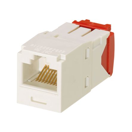 Panduit CJ5E88TGIW-24 | Mini-Com Utp Rj45 Cat 5E Tg Jack Module, Off White, 24 Pack