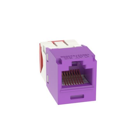 Panduit CJ5E88TGVL-24 | Mini-Com UTP RJ45 Cat 5e TG Jack Module, Violet, 24 Pack