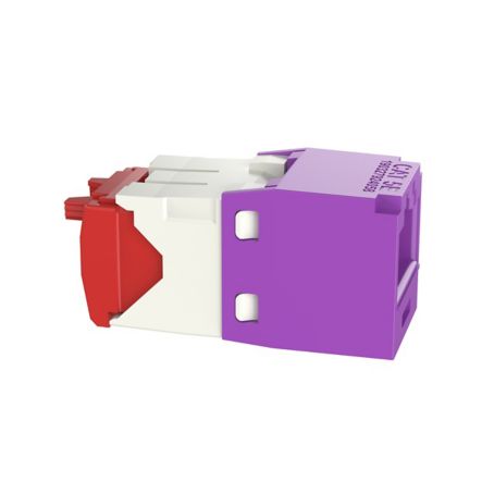 Panduit CJ5E88TGVL | Mini-Com Module, Category 5e, UTP, 8-Position 8-Wire, Universal Wiring, Violet, TG Style