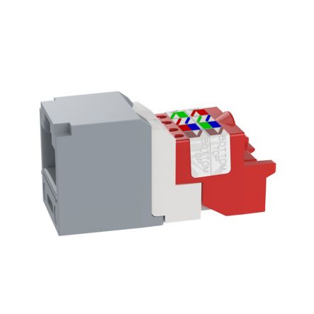 Panduit CJ5E88TIG | Mini-Com Module, Category 5e, UTP, 8-Position 8-Wire, Universal Wiring, Intl Gray, T Style