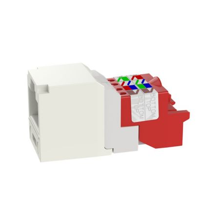 Panduit CJ5E88TIW | Mini-Com Module, Category 5e, UTP, 8-Position 8-Wire, Universal Wiring, Off White, T Style