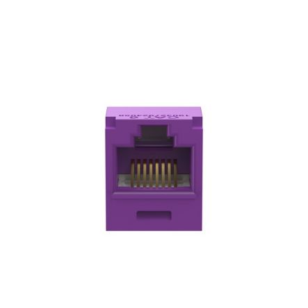 Panduit CJ688TGVL | Mini-Com Module, Category 6, UTP, 8-Position 8-Wire, Universal Wiring, Violet, TG Style