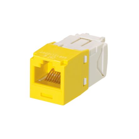 Panduit CJ688TGYL-24 | Mini-Com UTP RJ45 Cat 6 TG Jack Module, Yellow
