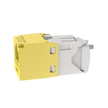 Panduit CJ688TGYL | Mini-Com Module, Category 6, UTP, 8-Position 8-Wire, Universal Wiring, Yellow, TG Style