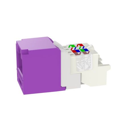 Panduit CJ688TPVL | Mini-Com Module, Category 6, UTP, 8-Position 8-Wire, Universal Wiring, Violet, TP Style