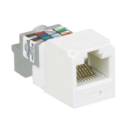 Panduit CJ688TPWH | Mini-Com Module, Category 6, UTP, 8-Position 8-Wire, Universal Wiring, White, TP Style