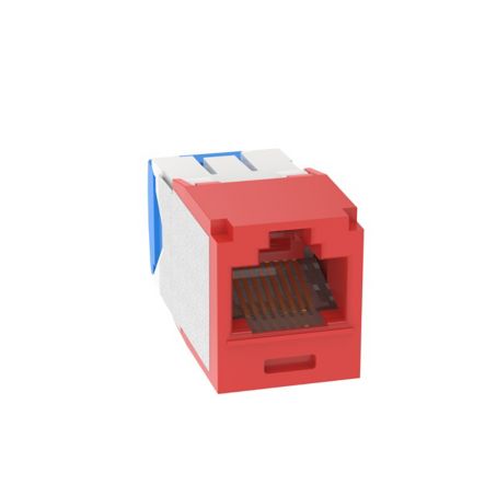 Panduit CJE6X88TGRD | Mini-Com UTP RJ45 Cat 6A TG Jack Module Corrosion Resistant, Red