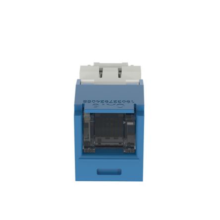 Panduit CJH688TGBU | Category 6 Jack Module, RJ45, 8-Position, 8-Wire Spring Shuttered, Universal, Blue
