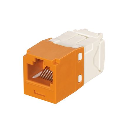 Panduit CJK688TGOR | Mini-Com Keyed Module, Category 6, UTP, 8-Position 8-Wire, Universal Wiring, Orange, TG Style