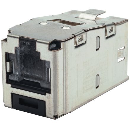 Panduit CJSH5E88TGY | Mini-Com STP RJ45 Cat 5e Shuttered TG Jack Module, Black