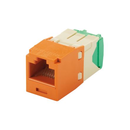 Panduit CJT688TGOR | Mini-Com UTP RJ45 Cat 6 28/30 AWG TG Jack Module, Orange