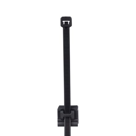 Panduit CMSA24-2S-C300 | Pan-Ty CMSA24-2S-C300 EdgeClip/Tie(side), Black, High Heat/UV PA6.6, .118-.236"
