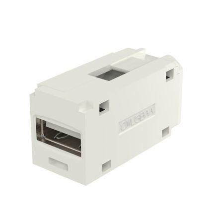 Panduit CMUSBAAIW Mini-Com(R) USB 2.0 Female A/Female A Coupler, Off White