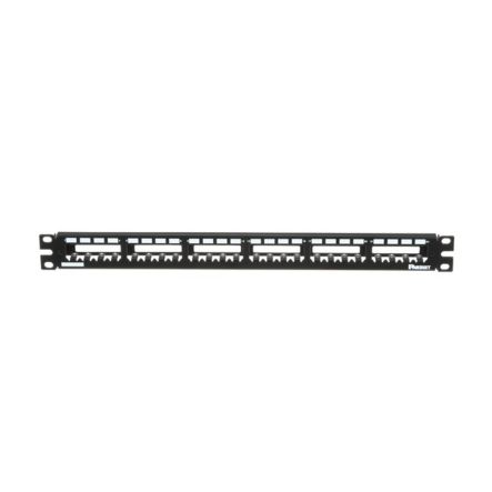 Panduit CP24WSBLY 24-Port all Metal Modular Patch Panel With strain relief bar, 1 RU
