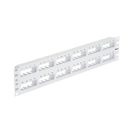 Panduit CPP48FMWWH | Mini-Com, Flat,Unshielded, Patch Panel, 48 Port, 2 RU, White