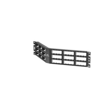 Panduit CPPA72FMWBLY | Mini-Com Ang Flush Patch Panel, 72 Port, 3 RU, BL