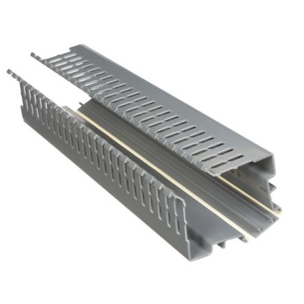 Panduit CWD2LG6 | PanelMax CWD2LG6 Corner Duct, Lt Gray, PVC, 2.57"x3.35", PK6