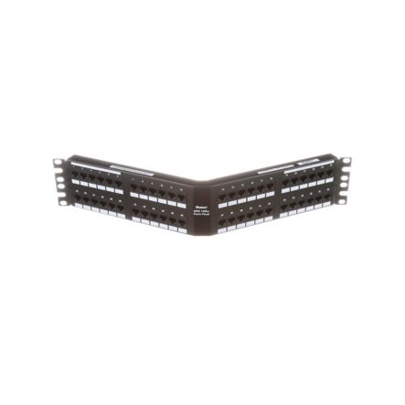 Panduit DPA486X88TGY | Cat 6A Angled Punchdown Patch Panel, 48 Port, 2 Ru