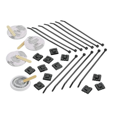 Panduit EMSK3-1-X0 | EMSK3-1-X0 Cable Tie Mount, Black, UV PA6.6, Two-Part Epoxy, 0.98", 10PK