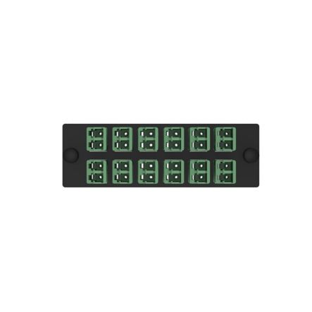 Panduit FAP12WAGDLCZ | Opticom Fiber Adapter Panel, Os2, 12 Lc Duplex, Apc Green