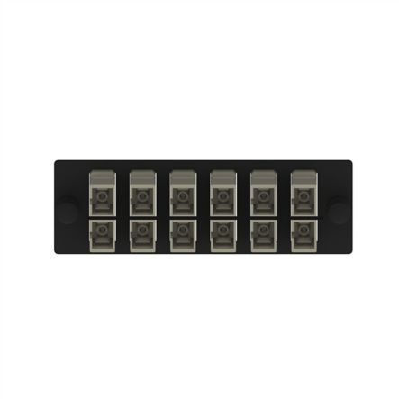 Panduit FAP12WEISCZ | Opticom Fiber Adapter Panel, OM1, 12 SC Simplex, Electric Ivory