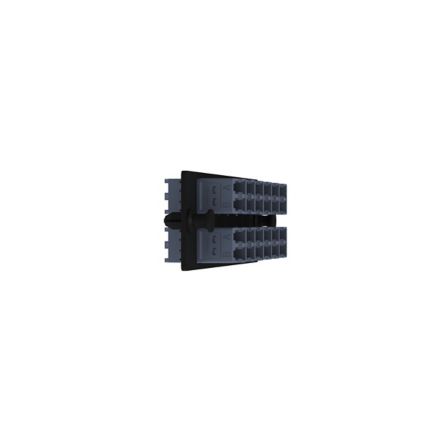 Panduit FAP12WFDBDLCZ | Opticom Keyed F-Dark Blue Fiber Adapter Panel, OM4, 12 LC Duplex