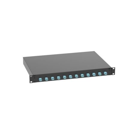 Panduit FD1W12AQDLC Opticom Pre-loaded Fiber Drawer With 12 Duplex 50um Lc Adapters