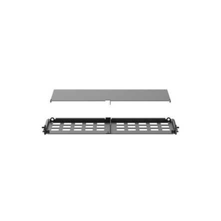 Panduit FLEX-PLATE1UPR | HD Flex Patch Panel Slack Plate w/Rear 1RU, Black