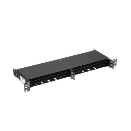 Panduit FLEX1UPN12 | HD Flex Fiber Panel, 1 RU, 6 Port Rails, Black