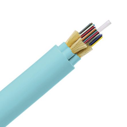 Panduit FODPZ48Y | Distribution Cable, Plenum Rated, All-Dielectric, 48-Fibers, OM4 10 GbE 50/125µm Multimode Fiber, Non-ribbon, Aqua Jacket