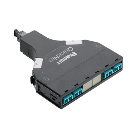 Panduit FQ3XN-08-10A | Quicknet 4-1 Conversion MPO-LC Fiber Cassette OM3, 12 Fiber, Method A, Std IL