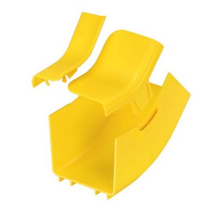 Panduit FRIV454X4LYL | FIBERRUNNER INSIDE VERTICAL ANGLE FITTING, 45 DEGREE