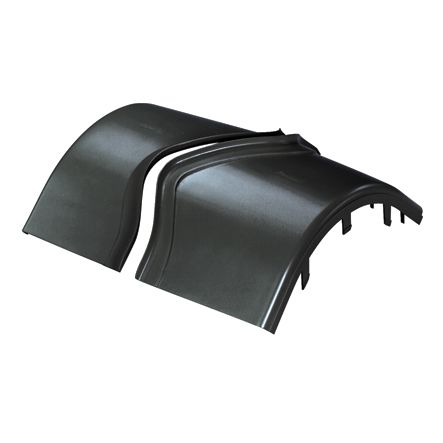 Panduit FROVRASC12LBL | FIBERRUNNER COVER 12X4 OUTSIDE VERTICAL RIGHT-ANGLE, LSZH, BLACK