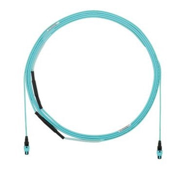 Panduit FYZTP77Y005F140 | 12 Fiber OM4 MPO Female - MPO Female Plenum 1m B Optimized Polarity B Pulling Eye Aqua 140 Feet