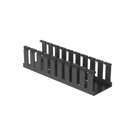 Panduit G2X1BL6 Slotted Duct, PVC, 2";X1";X 6 FT. Long, Black, Base and Covers Sold Separately