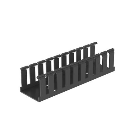 Panduit G2X2BL6 Slotted Duct, PVC,2";X2";X6’;L, Black
